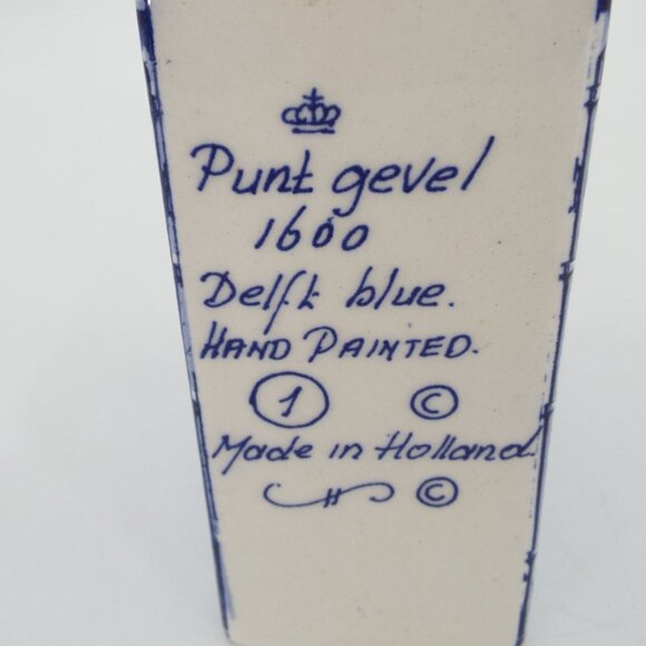 Delft Blue Canal House Hand Painted 1 Punt Gevel 1600 Made in Holland - Picture 8 of 8